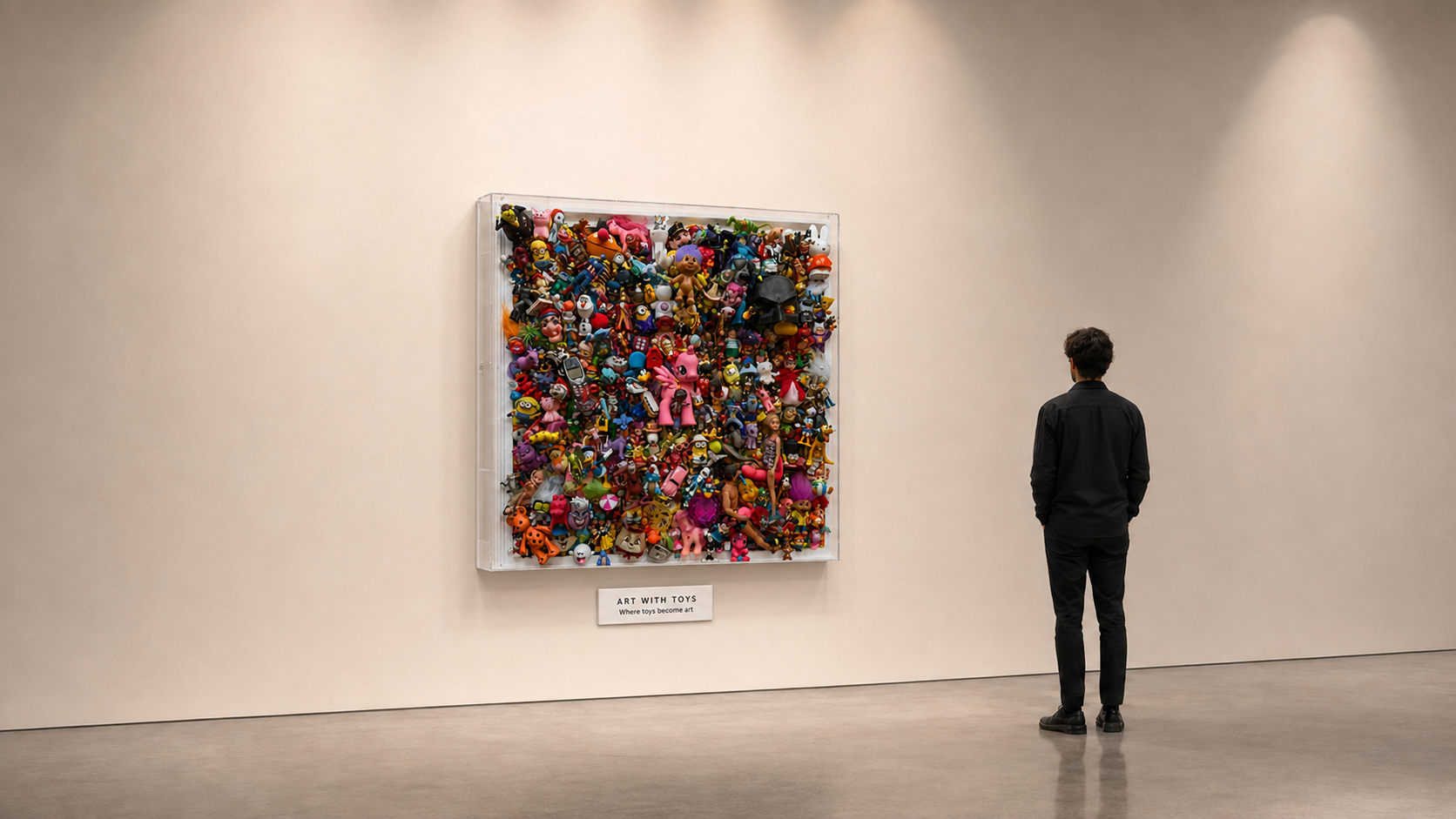 Art with toys kunst met speelgoed