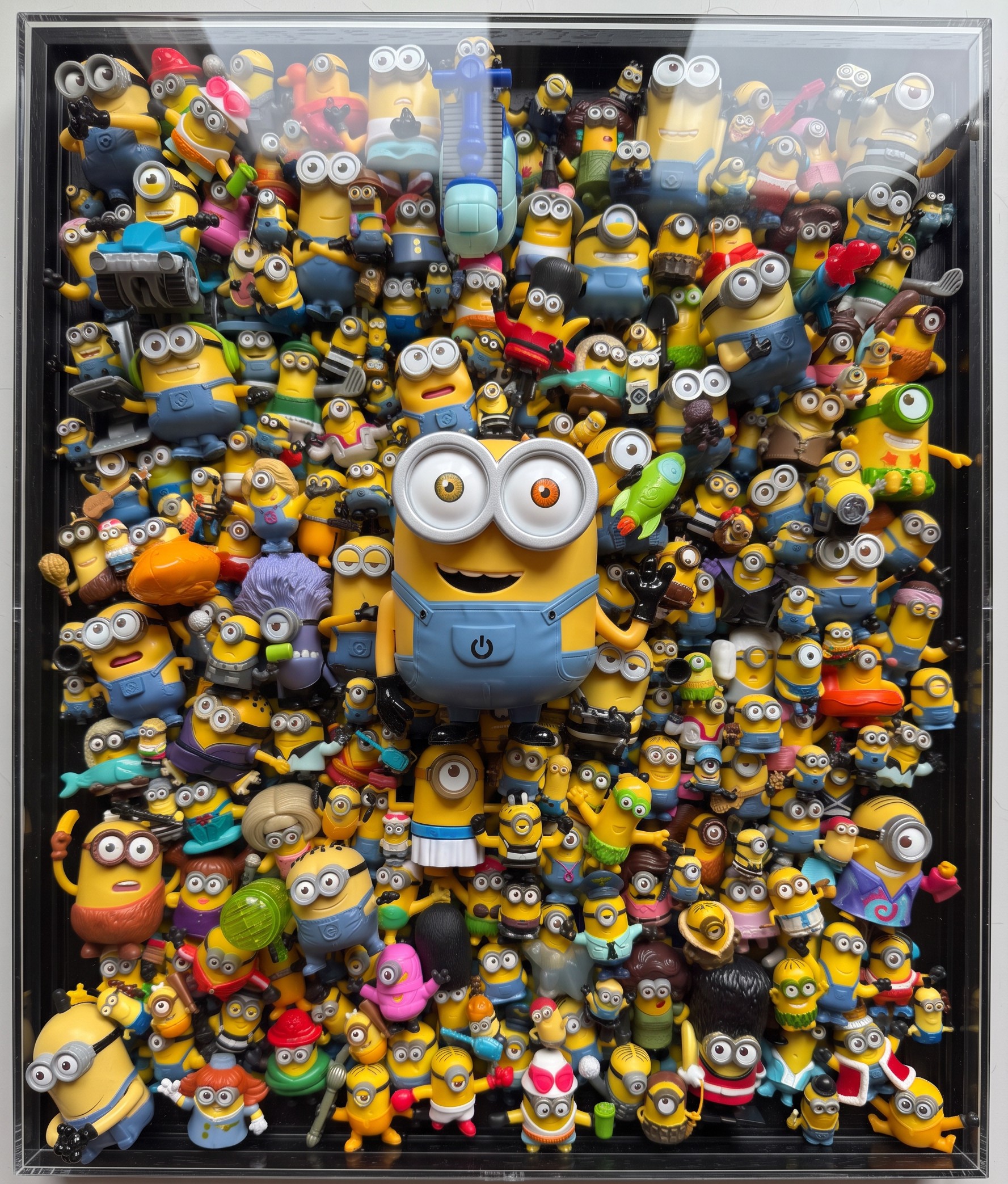 Kunstwerk met minions speelgoed